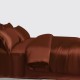 Rust Red 3 PCS 22 Momme Mulberry Silk Duvet Cover Set Canada Rust Red 3 PCS 22 Momme Mulberry Silk Duvet Cover Set Canada