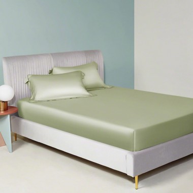 Sage Green 22 Momme Mulberry Silk Fitted Sheet Canada