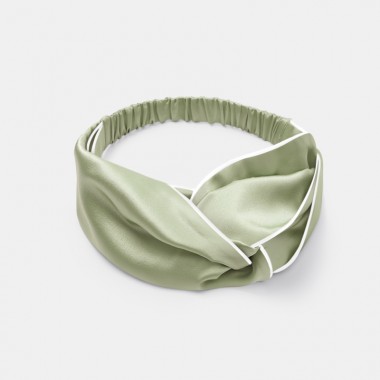 Sage Green & Ivory Silk Headband Canada