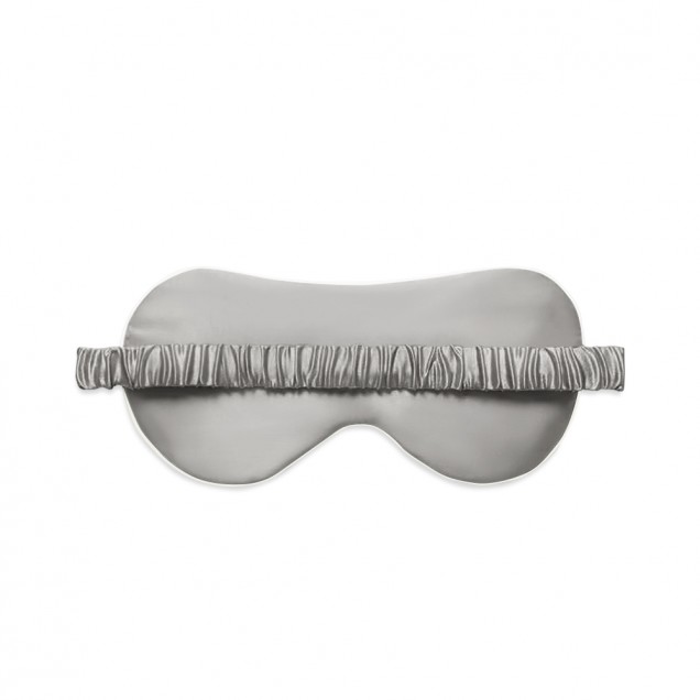 Silver & Ivory Suede Rose Silk Eye Mask Canada
