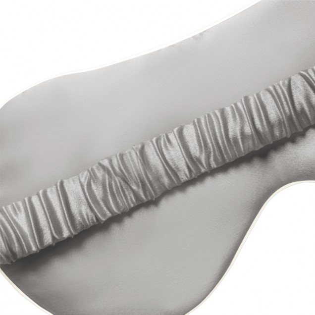 Silver & Ivory Suede Rose Silk Eye Mask Canada