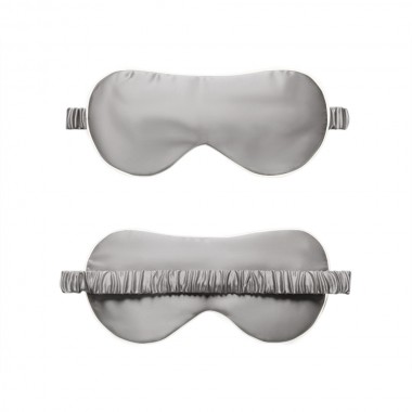 Silver & Ivory Suede Rose Silk Eye Mask Canada