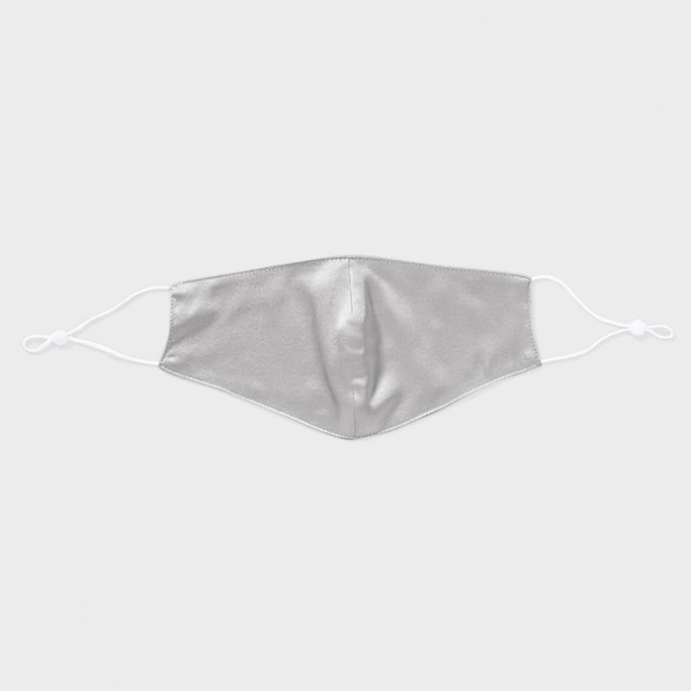 Silver & White Double-Sided 22 Momme Silk Face Mask Canada Silver & White Double-Sided 22 Momme Silk Face Mask Canada
