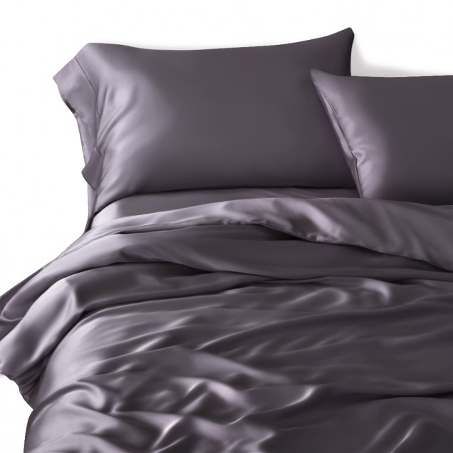 Slate Gray 22 Momme Mulberry Silk Duvet Cover Canada Slate Gray 22 Momme Mulberry Silk Duvet Cover Canada