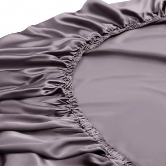 Slate Gray 22 Momme Mulberry Silk Fitted Sheet Canada Slate Gray 22 Momme Mulberry Silk Fitted Sheet Canada