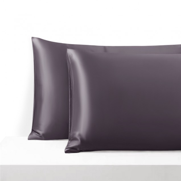 Slate Gray Envelope 22 Momme Mulberry Silk Pillowcase Canada Slate Gray Envelope 22 Momme Mulberry Silk Pillowcase Canada