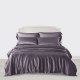 Slate Gray 3 PCS 22 Momme Mulberry Silk Duvet Cover Set Canada