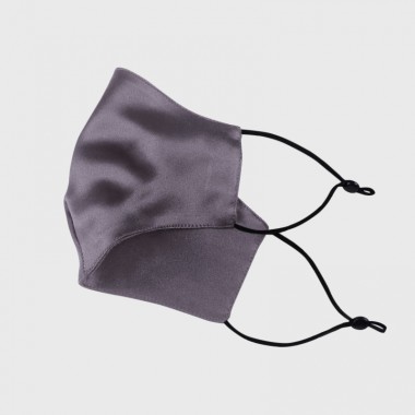 Slate Gray & Black Double-Sided 22 Momme Silk Face Mask Canada
