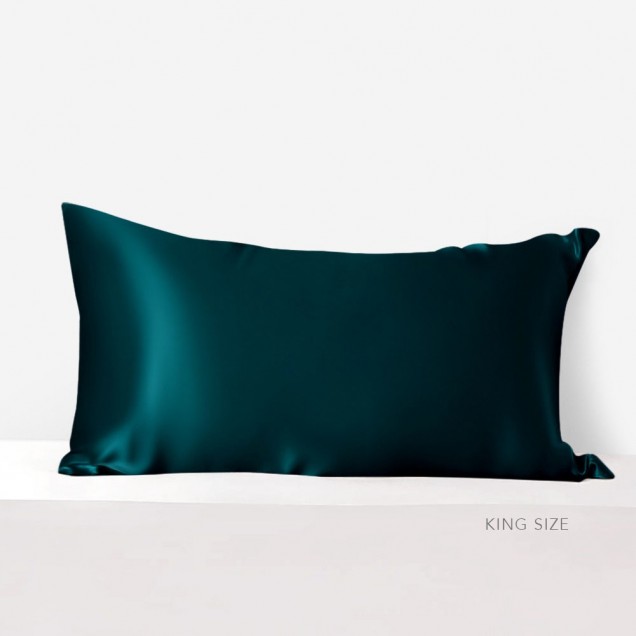 Teal 22 Momme Mulberry Silk Pillowcase with Hidden Zipper Canada Teal 22 Momme Mulberry Silk Pillowcase with Hidden Zipper Canada