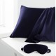Two Piece Silk Gift Set Navy Pillowcase & Eye Mask Canada Two Piece Silk Gift Set Navy Pillowcase & Eye Mask Canada