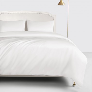 White 22 Momme Mulberry Silk Duvet Cover Canada