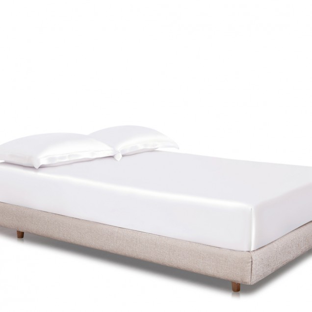 White 22 Momme Mulberry Silk Fitted Sheet Canada White 22 Momme Mulberry Silk Fitted Sheet Canada