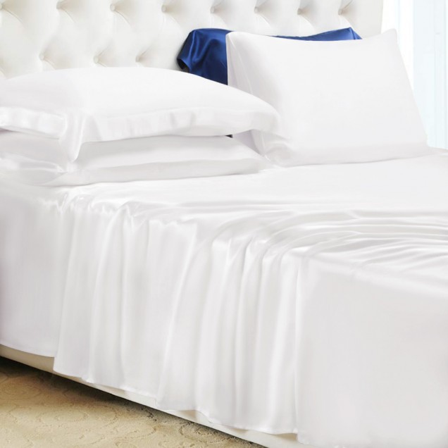 White 22 Momme Mulberry Silk Flat Sheet Canada White 22 Momme Mulberry Silk Flat Sheet Canada