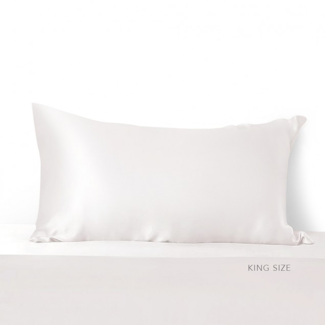 White 22 Momme Mulberry Silk Pillowcase with Hidden Zipper Canada White 22 Momme Mulberry Silk Pillowcase with Hidden Zipper Canada